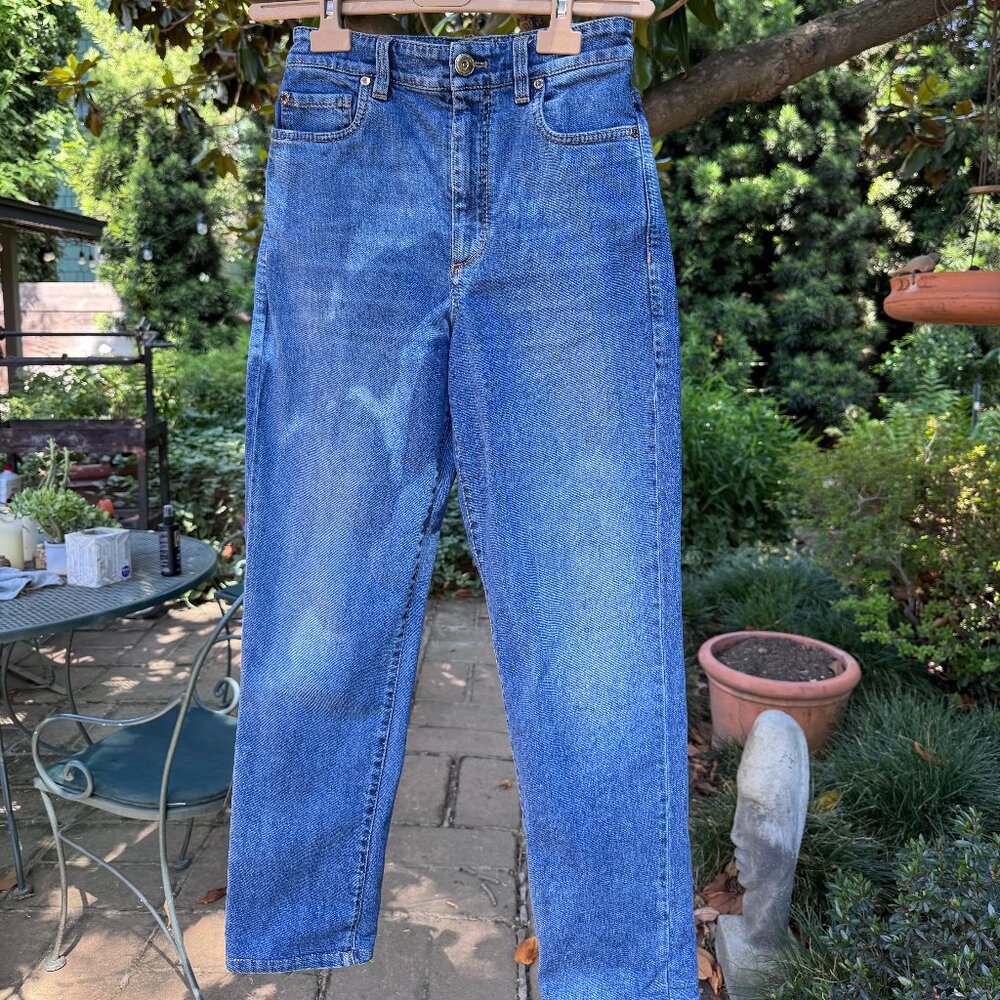 Brunello Cucinelli straight leg high waist jeans in medium blue IT 38 US 0 2